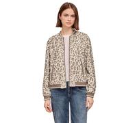 Street One Studio Frauen Blouson mit Animal Print und Zipper in Beige, Gr: 38