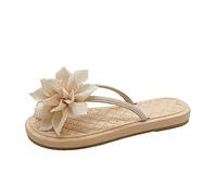 Damen Blumen Sandalen Sale Frauen Sommer Flache Zehentrenner Sandaletten Flip Flops Pantoffeln Freizeit Sandalette mit Weiche Fußbett Leichte Strand Sandale Bequem Sandalette Garten Badelatschen