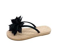 Damen Blumen Sandalen Sale Frauen Sommer Flache Zehentrenner Sandaletten Flip Flops Pantoffeln Freizeit Sandalette mit Weiche Fußbett Leichte Strand Sandale Bequem Sandalette Garten Badelatschen