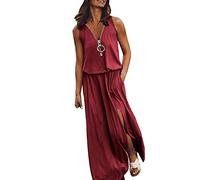 Damen Bluse Elegant Ärmellos Kleider,Summer Kleid Gelb Blumen,Mini Kleid,Sommerkleid Wickeloptik,Die Schönsten Sommerkleider,Kurze Hochzeitskleider,Kleid Pailletten