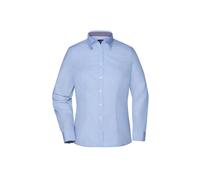 Damen Bluse "JN618" - James & Nicholson Light-Blue/Navy-White XL