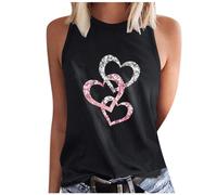 Damen Blusen Damen Tank Top Lässige Liebe Herz Drucken Weste Ärmellos Tshirt Tanktop Sommer Trägertop Schulterfrei Tanktops Sexy Camisole Basic Shirt Tanktops Vest