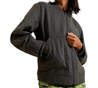 Damen Bomber-Jacke aus Woll-Mix Blouson mit aufgesetzten Taschen Übergangs-Jacke 952374 Grau 50