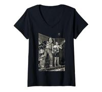 Damen Bon Scott & Angus Young ACDC Live von Dick Barnatt T-Shirt mit V-Ausschnitt