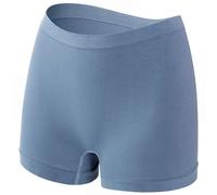 Damen-Boyshorts-Unterwäsche, nahtlos, vollständige Abdeckung, weiche Stretch-Boxershorts für Frauen Baumwolle Schlüpfer Damen Luxus Unterwäsche Frauen (Blue, L)