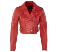 Damen Brando Kurze Lederjacke-Longtown EU 36 / UK 8