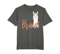 Damen Braut Bride to be Lama Alpaka Alpaca JGA Verlobung T-Shirt