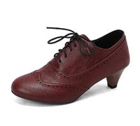 Damen Breite Füße Schuhe - Elegant Absatzschuhe Kleiner mit Absatz Hochzeitsschuhe Trachtenschuhe Damen Pumps Dirndl Schuhe Trachten Absatzschuhe