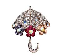 Damen Brosche Kristall Strass Regenschirm niedlich elegant elegant Legierung Zubehör Corsage Qualität stabil