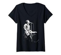 Damen Bruce Springsteen & E Street Band The River Tour NEC 1981 T-Shirt mit V-Ausschnitt
