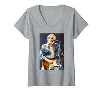 Damen Bryan Adams Live Waking Up The World Tour 1992 T-Shirt mit V-Ausschnitt