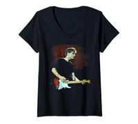 Damen Bryan Adams Live-Waking Up The World Tour, Cardiff 1992 T-Shirt mit V-Ausschnitt