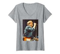 Damen Bryan Adams Tritt auf der Waking Up The World Tour 1992 live auf T-Shirt mit V-Ausschnitt