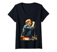 Damen Bryan Adams Tritt live auf der Waking Up The World Tour 1992 auf T-Shirt mit V-Ausschnitt