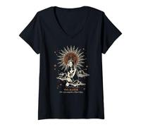 Damen Buffy the Vampire Slayer Das Slayer-Weinlese-Tarot T-Shirt mit V-Ausschnitt