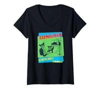 Damen Buffy the Vampire Slayer Dingoes Ate My Baby Band TV Show T-Shirt mit V-Ausschnitt