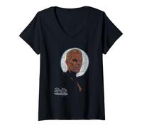 Damen Buffy the Vampire Slayer Vintage Distressed Spike TV Show T-Shirt mit V-Ausschnitt
