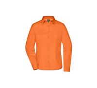 Ladies' Business Shirt Long-Sleeved Klassisches Shirt aus strapazierfähigem Mischgewebe orange, Gr. XS