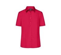Ladies' Business Shirt Short-Sleeved Klassisches Shirt aus strapazierfähigem Mischgewebe rot, Gr. XL