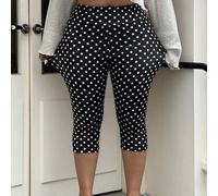 Damen Capri-Leggings in Große Größen mit Polka-Dot-Muster, lässig