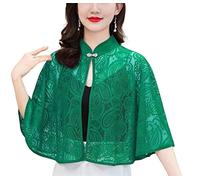 Damen Cardigan, Damen-Bolero-Sommer-Cardigans Aus Spitze Mit Paisley-Blumenmuster Kurz Geschnittener Bolero-Schal Für Damen Leicht Schulterjacke Mit 1 Oder 2 Ärmeln Hochzeit Durchsichtiger Umhang