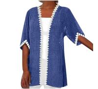 Damen Cardigan Für Herbst Und Sommer, Mittellange Ärmel Aus Baumwolle Und Leinen, Sale Strickjacken Leicht Atmungsaktiv, Blouson Lässig Stilvoll, Häkeljacke Elegant Schick, Strickmantel Hochwertig