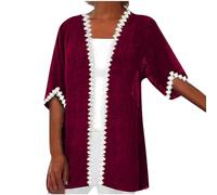 Damen Cardigan Für Herbst Und Sommer, Mittellange Ärmel Aus Baumwolle Und Leinen, Sale Strickjacken Leicht Atmungsaktiv, Blouson Lässig Stilvoll, Häkeljacke Elegant Schick, Strickmantel Hochwertig