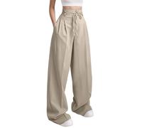 Damen Casual Hosen Hochtaillierte Bequeme Arbeitshose Business Freizeit Büro Alltag Elegante Taschen