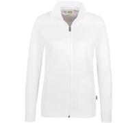 HAKRO Damen Sweatjacke 227 – Regular Fit, weiß – Größe XL