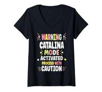 Damen Catalina Personalized Women's Gift Custom Catalina T-Shirt mit V-Ausschnitt