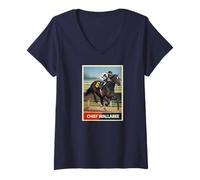 Damen Chief Wallabee Horse, Pferderennen, Santa Anita, Del Mar T-Shirt mit V-Ausschnitt