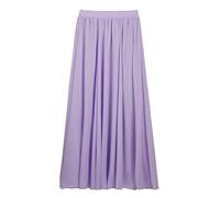 Damen Chiffon Langer Rock Strandrock Maxirock Chiffonrock Damenrock für Sommer Strand Alltag Party Rocklänge 100cm - Einfarbig Hellpurpur