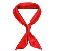 Damen Chiffon Seidentuch Schals Seidenschal Bandana Halstuch Kopftuch Geschenk Frauen Mädchen Halloween Karneval Kostüm Zubehör 60 * 60 cm (Rot, 70 * 70cm)
