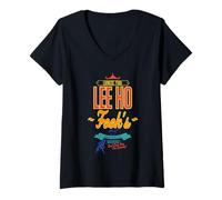 Damen Chinese Food Lee Ho Fook's Werwölfe Welcome Soho Beef T-Shirt mit V-Ausschnitt