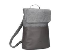 Damen City-Rucksack wasserabweisend KIM KIR 110 (6/9 Liter) Daypack Bicolor urbaner Canvas-Stil, wasserdichter Reißverschluss gepolsterter Rücken funktional & praktisch gute Innenausstattung (stone)