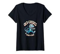 Damen Classic Dino: Edition 1968 T-Shirt mit V-Ausschnitt