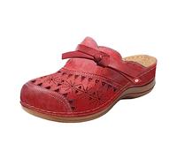 Damen Clogs Sommer Sandaletten Orthopädische Hausschuhe Atmungsaktiv Strand Schuhe Keilabsatz Schlupfsandalen Bequem Plateau Sandalen Gartenclogs Outdoor Pantoletten rutschfest Gartenschuhe