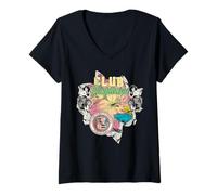 Damen Club Tropicana T-Shirt mit V-Ausschnitt