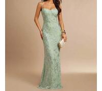 Damen Cocktailkleid mit elegantem Taillenzug und floraler Stickerei Muster