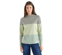Cecil Damen Colorblock Jacquard Shirt in Grün, Gr: XXL