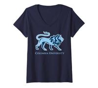 Damen Columbia Scholars Lion Navy | Columbia Damen T-Shirt mit V-Ausschnitt