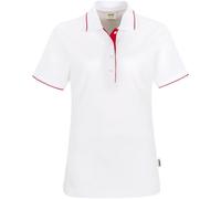 Hakro Damen Poloshirt Casual 203 – weiß/rot – Größe L