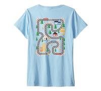 Damen Coole Playmat Race Car Track On Back Dad Race Car Mat T-Shirt mit V-Ausschnitt