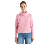 Langarmshirt CECIL, Damen, Gr. L (42), blossom corduroy, Web, 78% Baumwolle, 18% Polyester, 4% Elasthan, unifarben, comfort fit normal, hoch geschlossener Ausschnitt, abgesteppt, Shirts, mit großem Kr