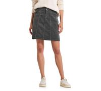 Minirock STREET ONE, Damen, Gr. 36, grau (concrete grau), Web, 98% Baumwolle, 2% Elasthan, unifarben, normal kniefrei, Röcke, aus Baumwolle mit Stretchanteil (83368240-36) concrete grau