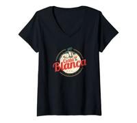 Damen Costa Blanca Vintage Alicante Spanien Souvenir für Urlaub T-Shirt mit V-Ausschnitt