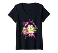 Damen Count Duckula God Save The Duck Punk Parodie Halloween T-Shirt mit V-Ausschnitt