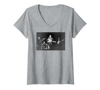 Damen Country Rock Sänger Johnny Cash Live 1987 T-Shirt mit V-Ausschnitt