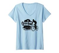 Damen Cyclocross Bike Rennrad MTB Mountainbike Gravel-Bike Fahrrad T-Shirt mit V-Ausschnitt