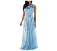 Damen Damen Abendkleid Lang Kleid Hochzeitsgast Spitzenkleid Maxikleid Abendkleider Elegant für Hochzeit Brautkleid Hochzeitskleid Brautjungfernkleider Ballkleider Partykleid Festliche Kleider